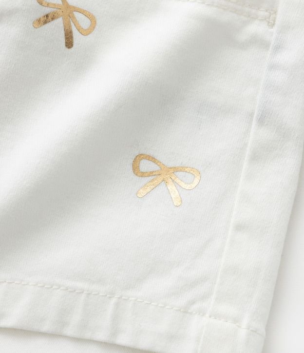 Short Infantil Clochard en Sarga con Estampa de Lazos - Talle 1 a 6 años 4