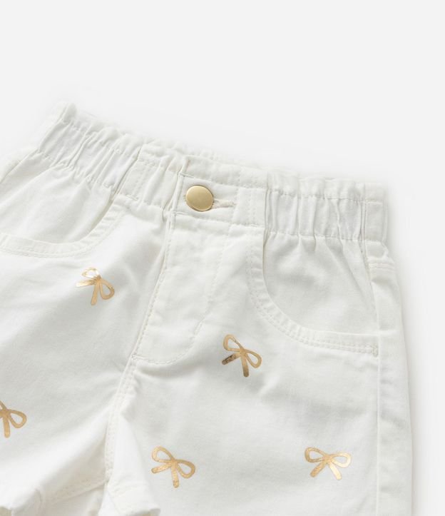 Short Infantil Clochard en Sarga con Estampa de Lazos - Talle 1 a 6 años 6