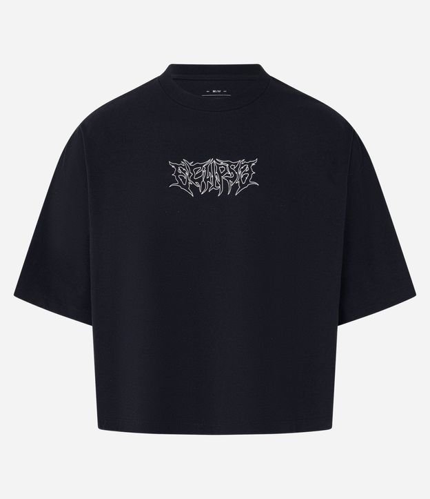 Remera Oversized en Algodón con Estampa Tribal 6