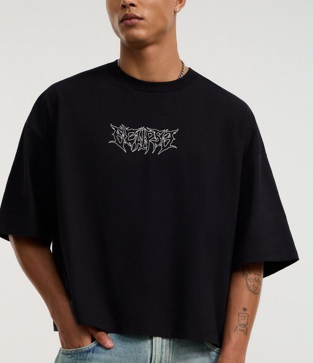 Remera Oversized en Algodón con Estampa Tribal 3