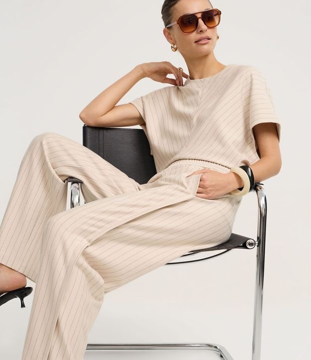 Pantalón Wide Raya de Tiza en Punto Roma 2
