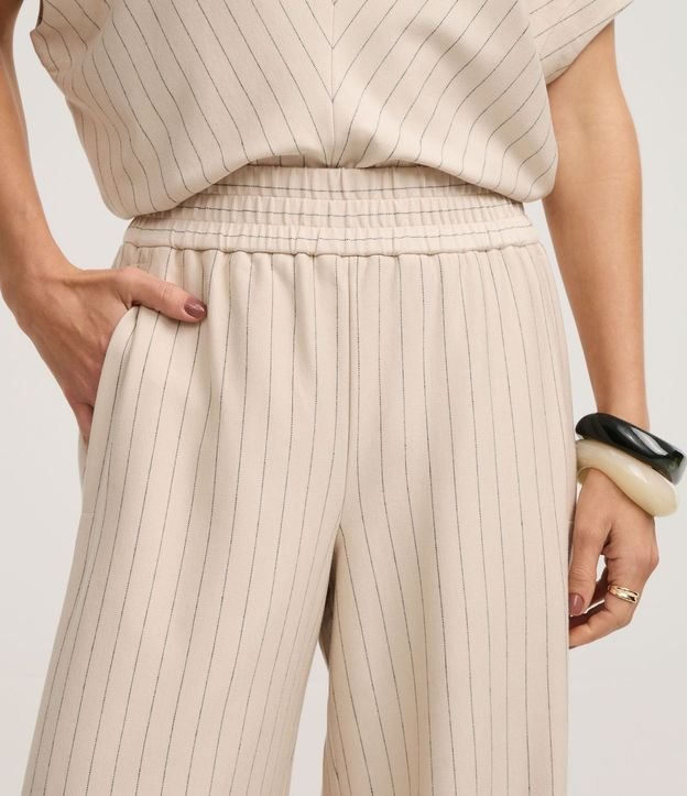 Pantalón Wide Raya de Tiza en Punto Roma 4