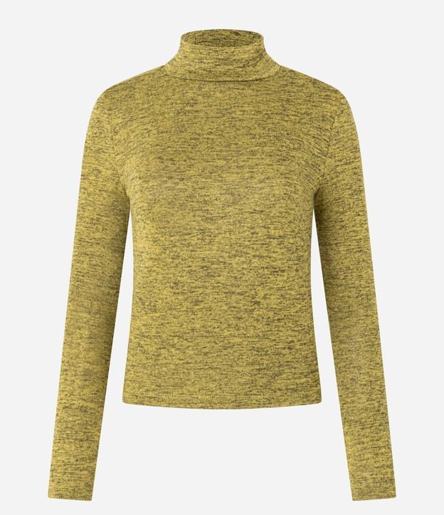 Blusa Texturizada con Cuello Alto y Manga Larga 6