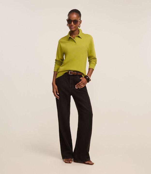 Blusa Texturizada en Algodón con Cuello Polo 2