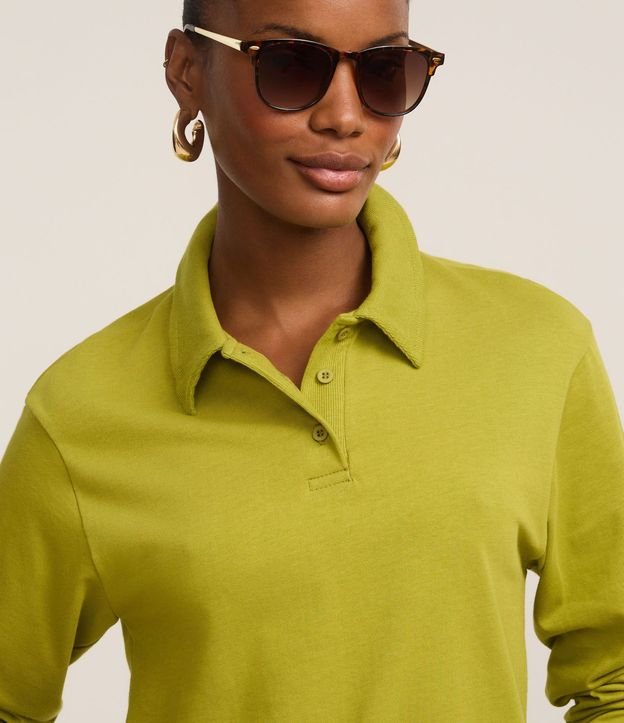Blusa Texturizada en Algodón con Cuello Polo 3