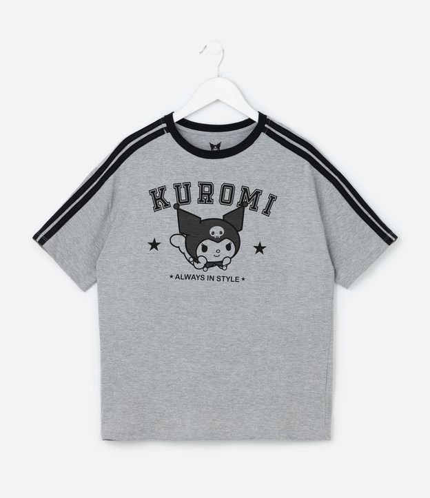 Remera Infantil con Estampa y Lettering Kuromi - Talle 7 a 14 años 2