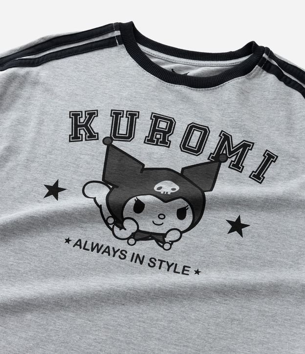 Remera Infantil con Estampa y Lettering Kuromi - Talle 7 a 14 años 6