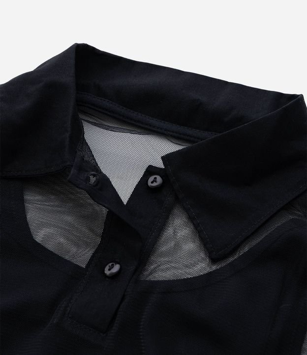 Vestido Infantil Cuello Polo con Tule Wednesday - Talle 5 a 14 años 8