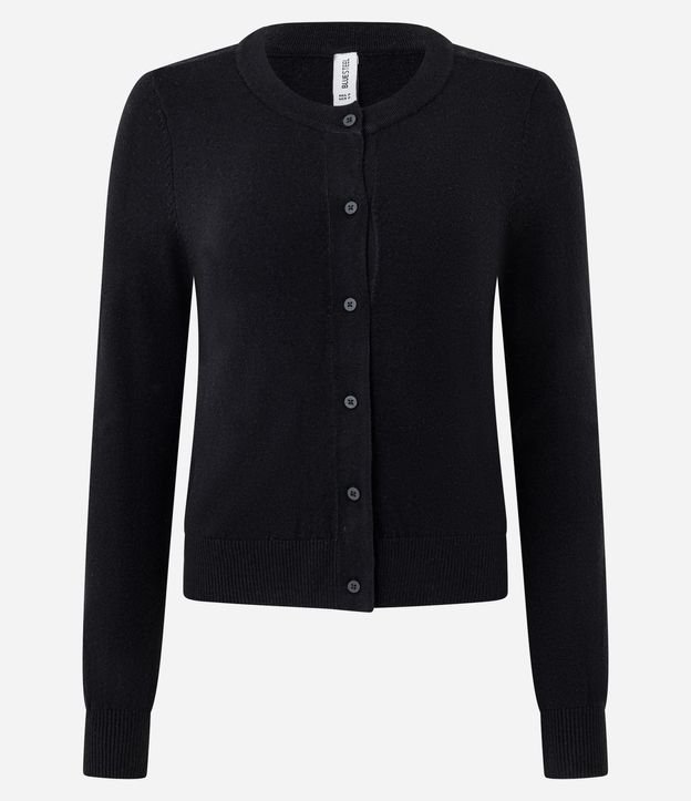 Cardigan en Viscosa en Efecto Punto con Botones 3