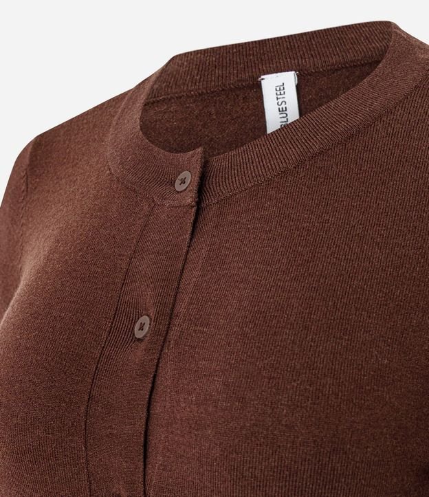 Cardigan en Viscosa en Efecto Punto con Botones 4