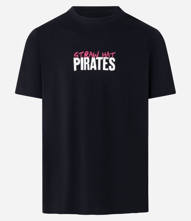 Remera Regular en Algodón con Estampa Lettering Straw Hat Pirates One Piece 5