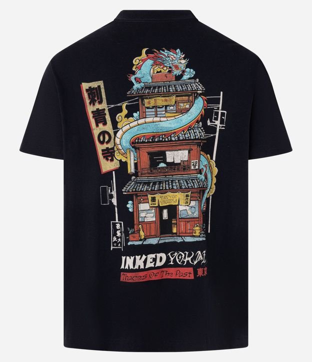 Remera Comfort en Algodón con Estampa Lettering Inked 8