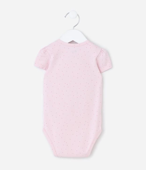 Body Infantil con Estampado de Lunares y Flor - Talle 0 a 18 Meses 4