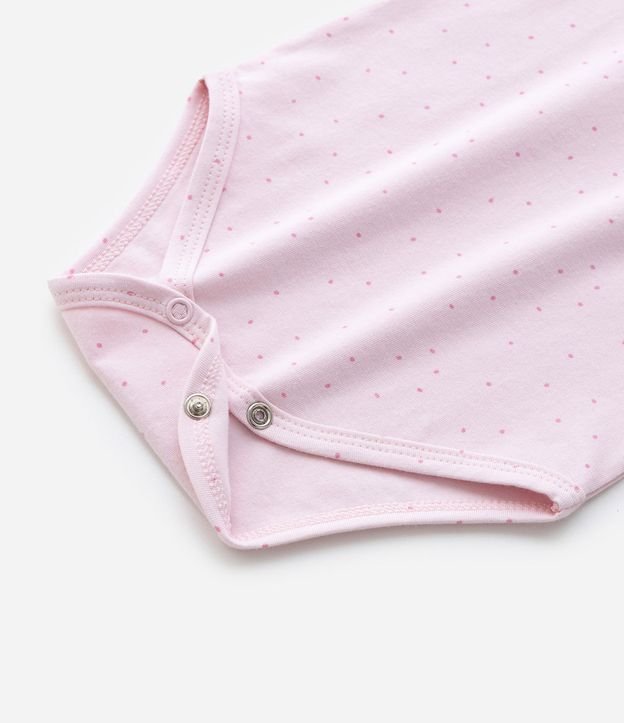 Body Infantil con Estampado de Lunares y Flor - Talle 0 a 18 Meses 5