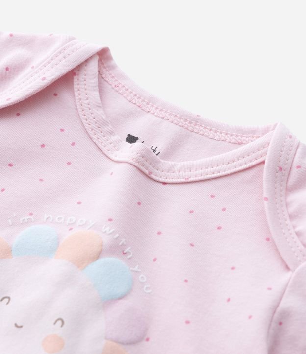 Body Infantil con Estampado de Lunares y Flor - Talle 0 a 18 Meses 7