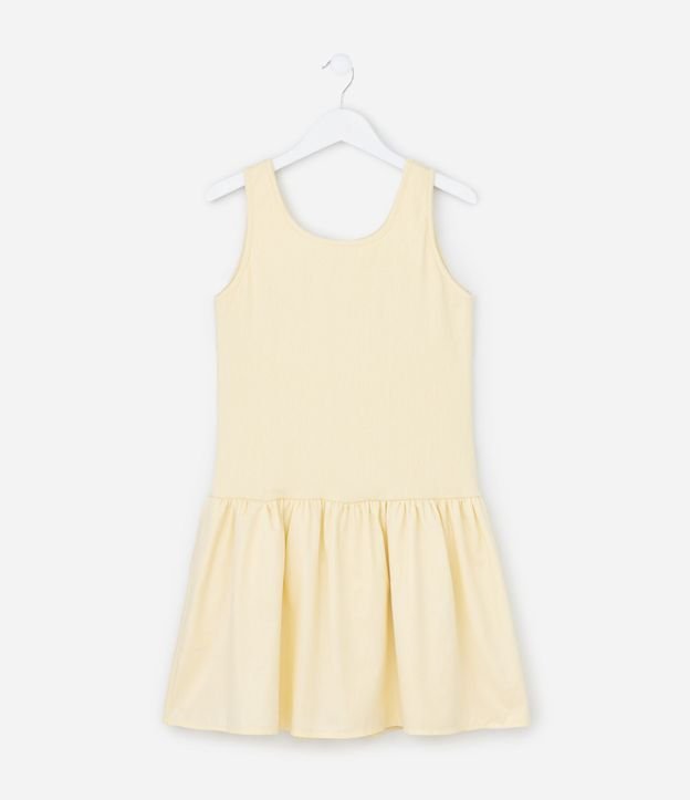 Vestido Infantil en Anarruga con pliegues - Talle 5 a 14 años
