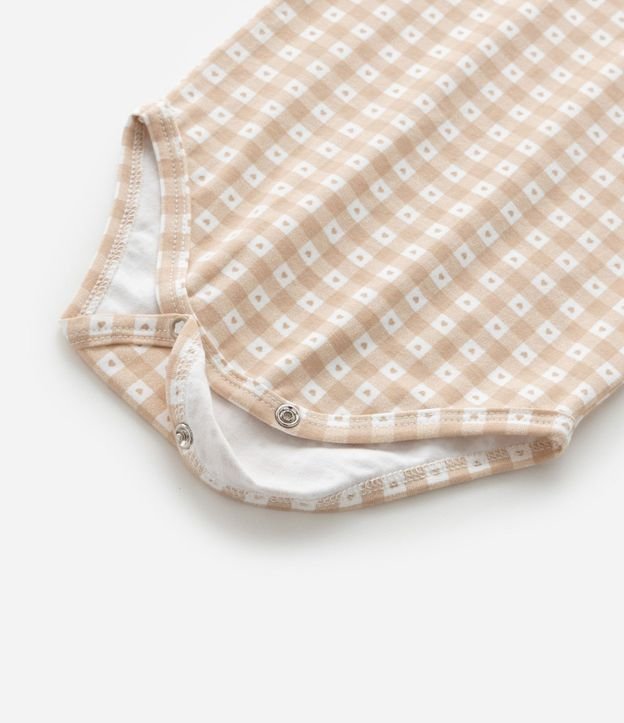 Body Infantil con Estampa Vichy y Corazones - Talle 0 a 18 Meses 6
