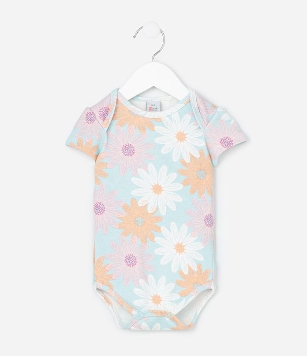 Body Infantil con Estampa Floral  - Talle 0 a 18 Meses 2