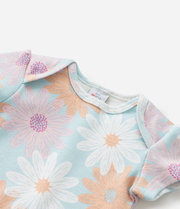 Body Infantil con Estampa Floral  - Talle 0 a 18 Meses 6