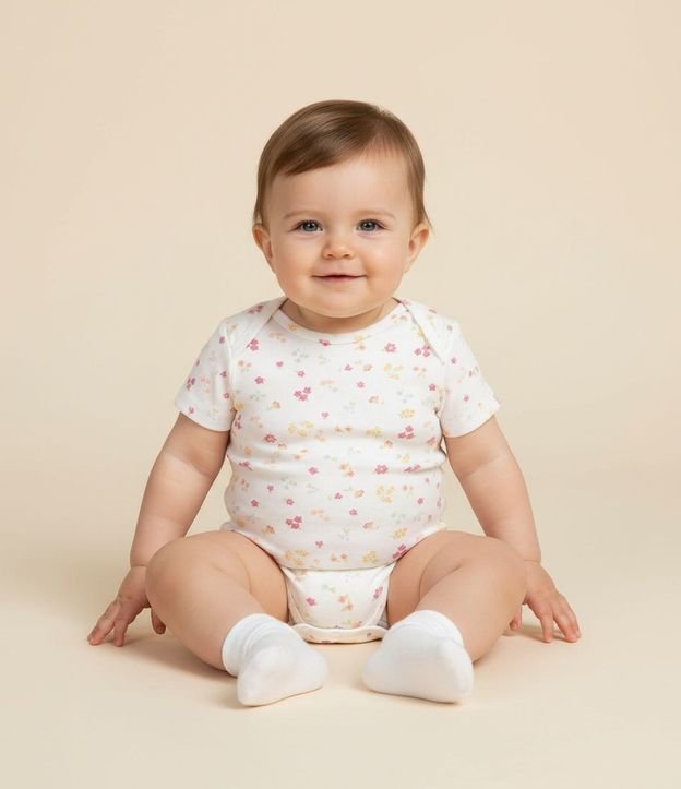 Body Infantil con Estampa Floral Liberty - Talle 0 a 18 Meses 2