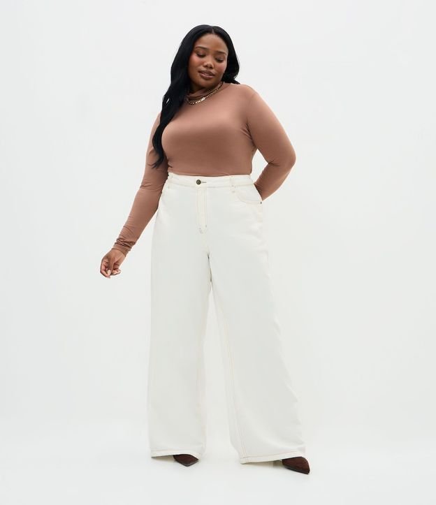 Blusa Cuello Alto en Viscolycra Curve & Plus Size 2