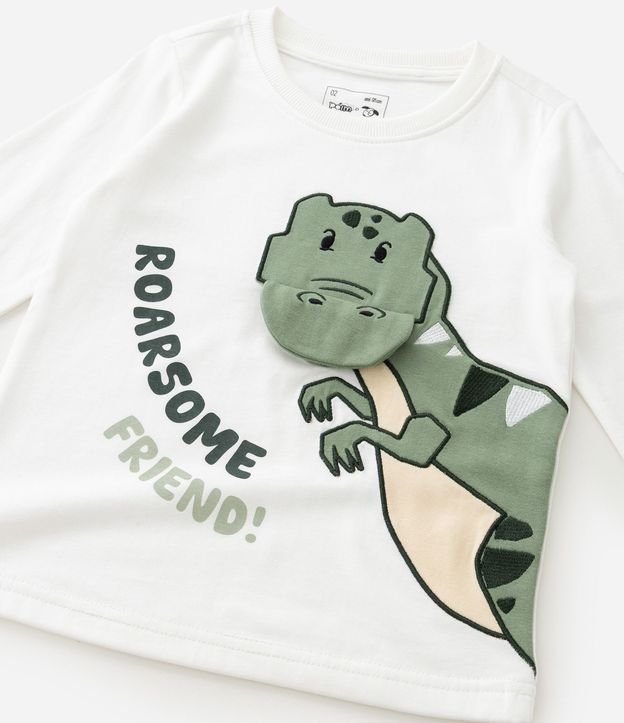 Remera Infantil con Estampado Interactiva de Dinosaurio – Talle 1 a 6 años 7