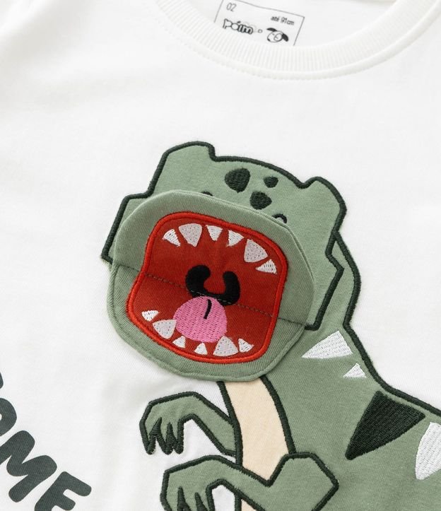 Remera Infantil con Estampado Interactiva de Dinosaurio – Talle 1 a 6 años 8