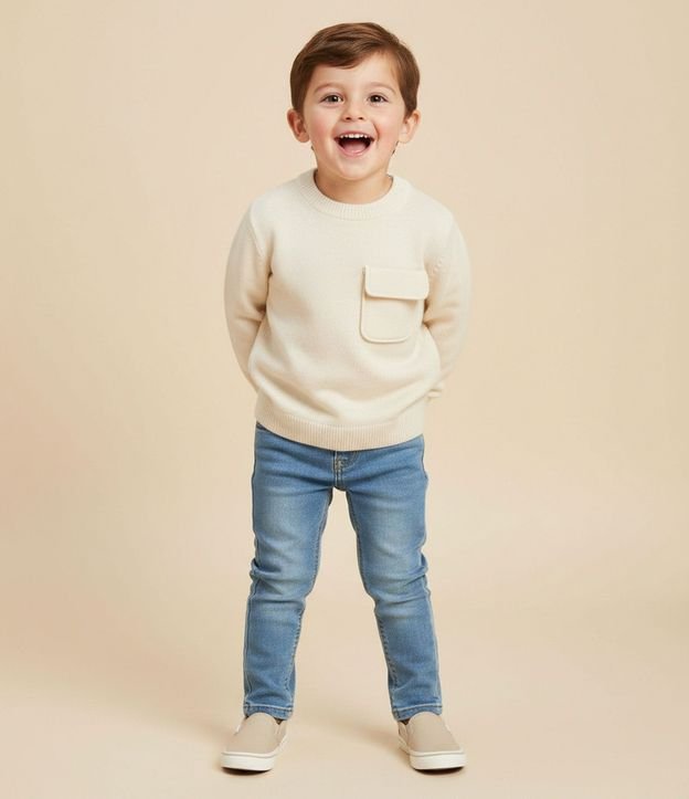 Saco Infantil en Efecto Punto con Bolsillo Solapa – Talle 1 a 5/6 años 1