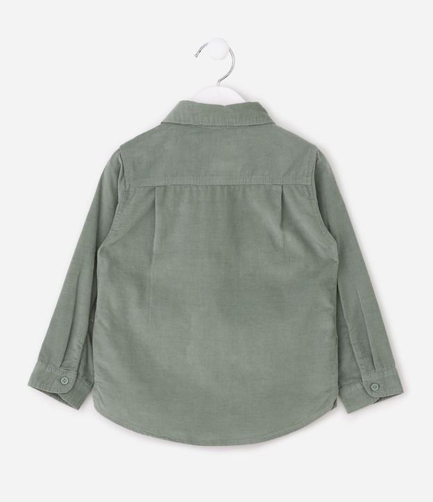 Camisa Infantil en Terciopelo Cotelê con Bolsillo – Talle 1 a 6 años 2