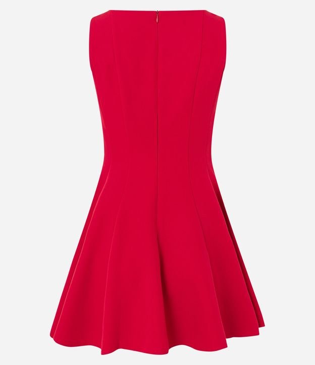 Vestido Corto Skater Sastrería Sin Manga 7