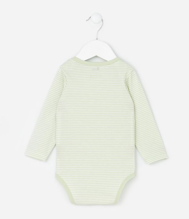Body Infantil con Estampa de Raya Horizontales - Talle 0 a 18 Meses 2