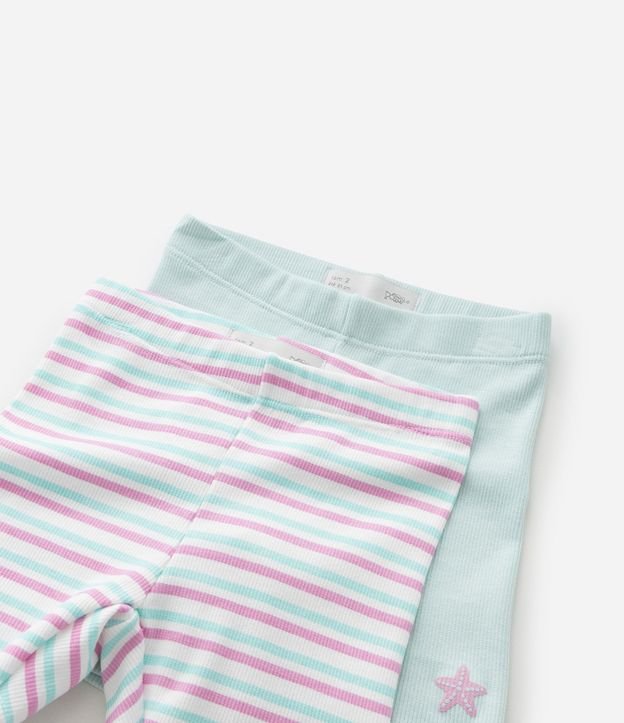 Kit 02 Bermudas Ciclista Lisa y Rayada - Talle 1 a 6 años 6