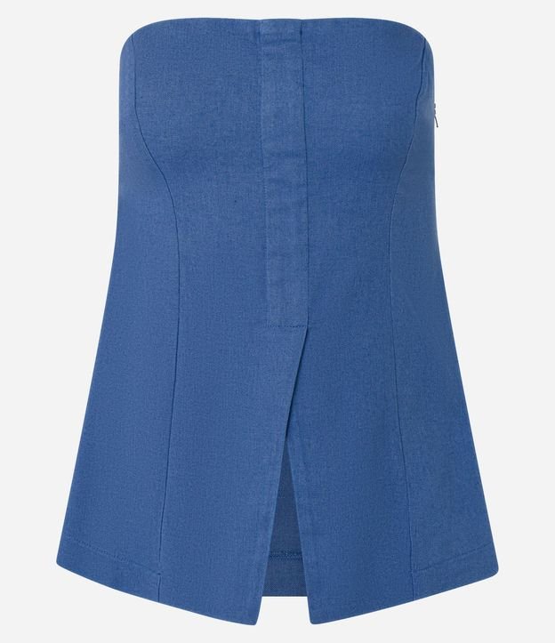 Blusa Corsetada Sastrería con Bajo V y Lastex 8