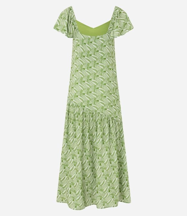 Vestido Largo de Viscosa con Estampa de Tucanes 8