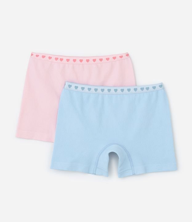Kit 02 Bombachas Boxer Infantiles Seamless con Cintura Elástica - Talle 2 al 14