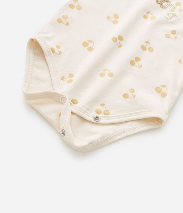 Conjunto Infantil con Estampa de Cerezas Sweet Baby Lentejuelas - Talle 0 a 18 Meses 7