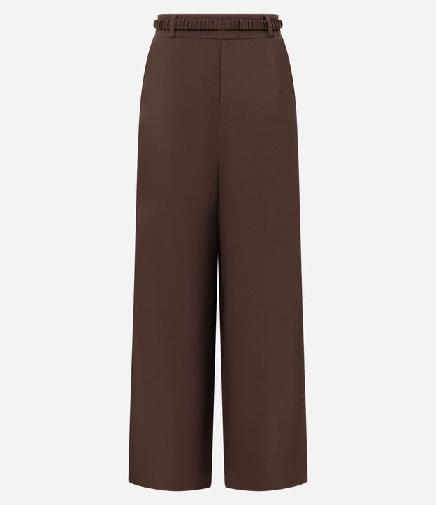 Pantalón Pantalona en Crepé con Cinturón Elástico 5