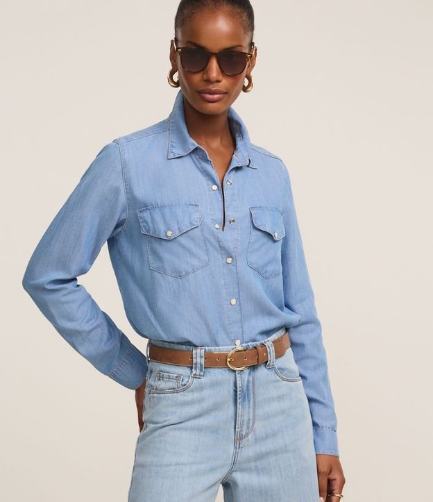 Camisa Regular Básica en Liocel 3