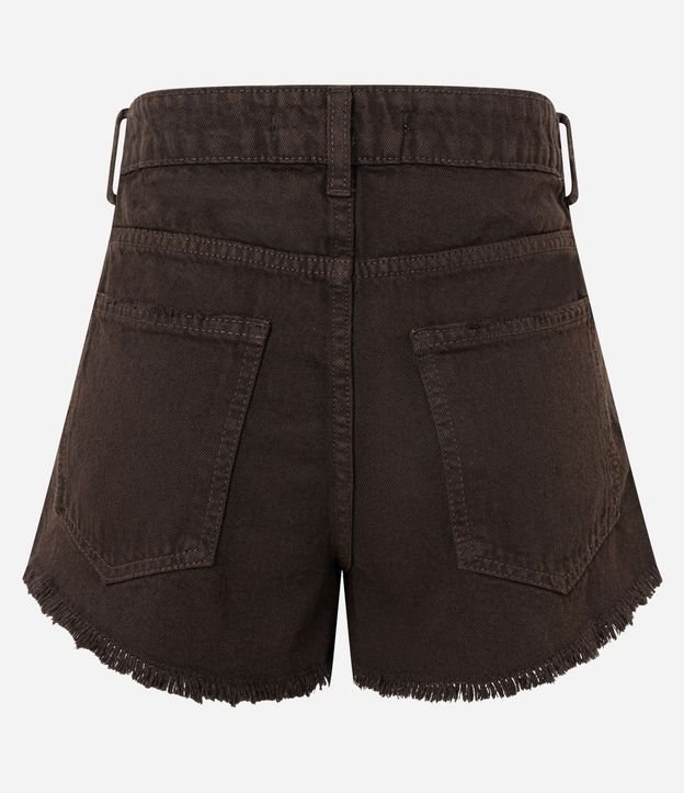 Short Slim en Sarga con Terminación Deshilachada 6