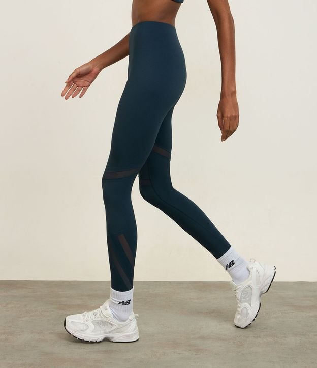 Pantalón Legging Deportiva en Microfibra con Recortes en Tela 2