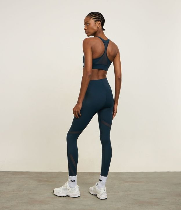 Pantalón Legging Deportiva en Microfibra con Recortes en Tela 4