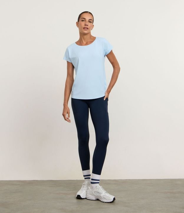 Calca Legging Deportiva en Microfibra con Bolsillos