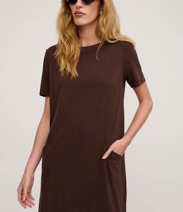 Vestido T-Shirt en Media Malla con Bolsillos 8