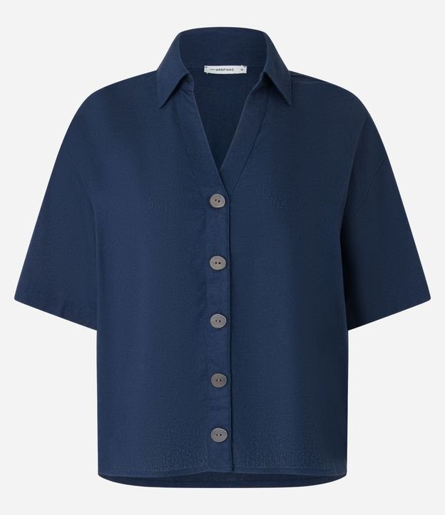 Camisa en Viscolino con Sisa Deslocada y Botones 5