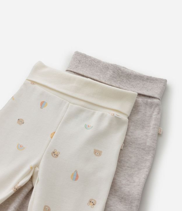 Kit 02 Pantalones Infantil en Suedine con Pies – Talle RN a 12 Meses 6