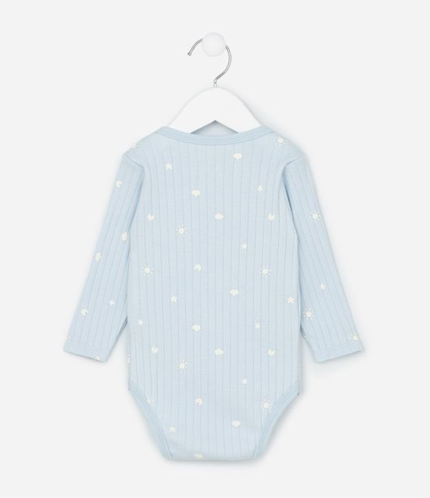 Body Infantil Canelado con Mini Ícones del Cielo – Talle RN a 18 Meses 3
