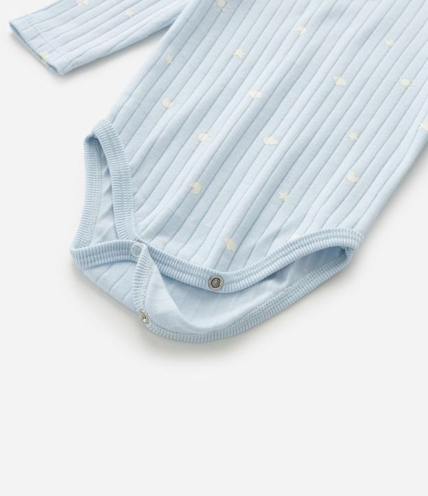 Body Infantil Canelado con Mini Ícones del Cielo – Talle RN a 18 Meses 6