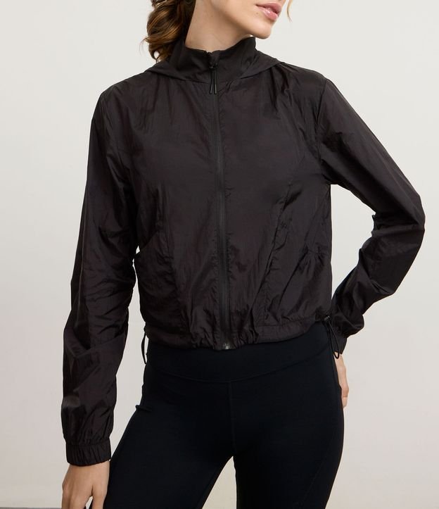 Campera Corta Viento Cropped Deportiva con Saco 4