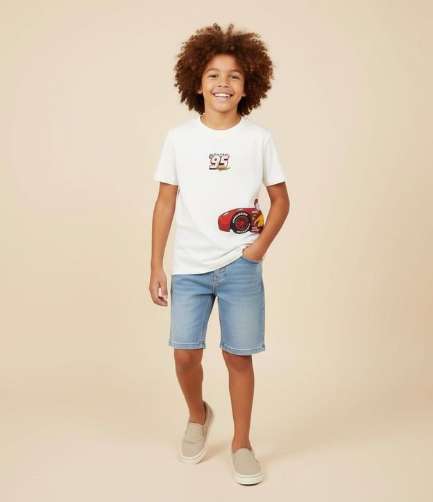 Remera Infantil con Estampa Relampago Mc Queen - Talle 2 a 8 años
