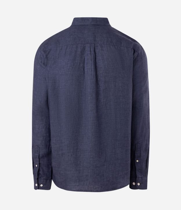 Camisa Comfort en Lino Puro con Cuello inglés 7